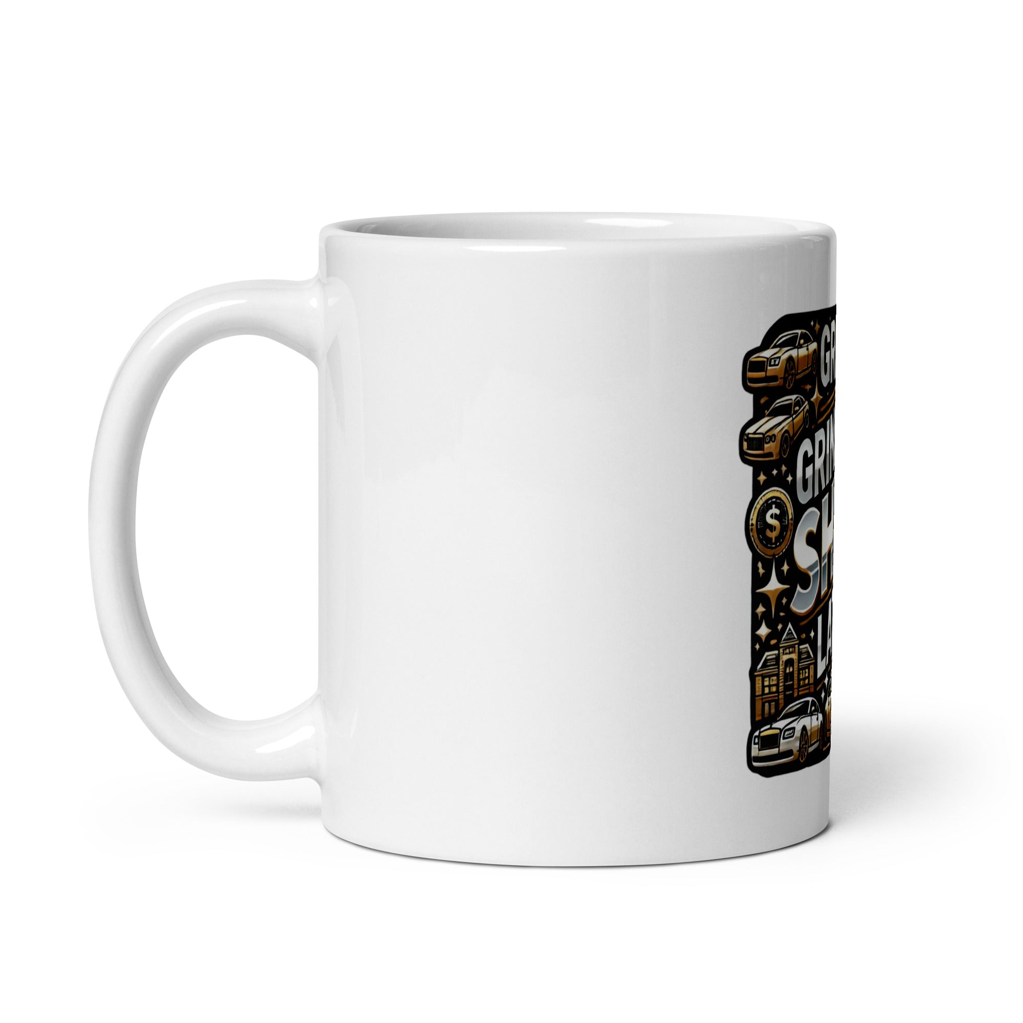 White glossy mug RARE MINDZ