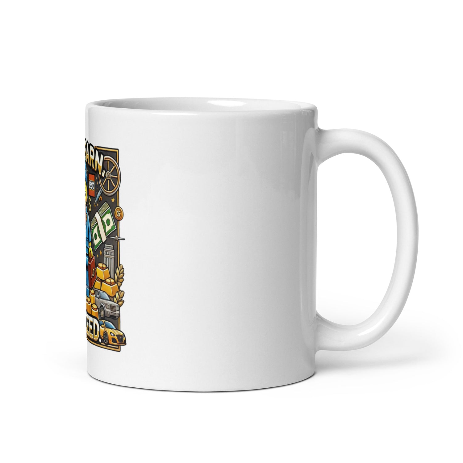 White glossy mug RARE MINDZ