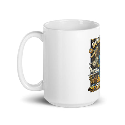 White glossy mug RARE MINDZ