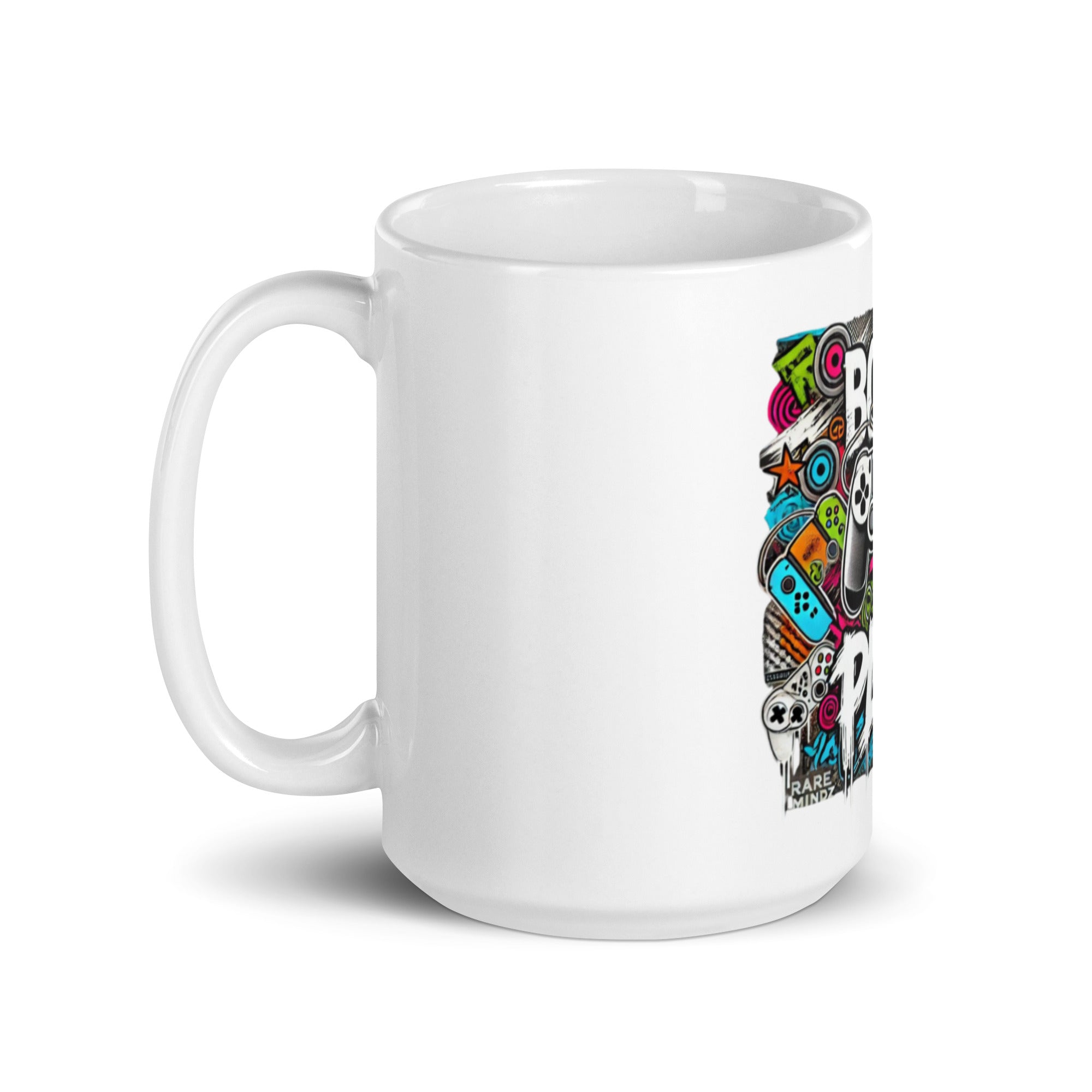 White glossy mug RARE MINDZ