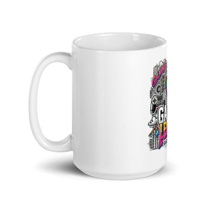 White glossy mug RARE MINDZ