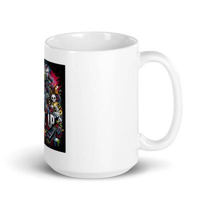 White glossy mug RARE MINDZ